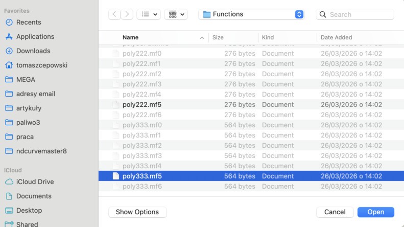 Loading the poly333 function set