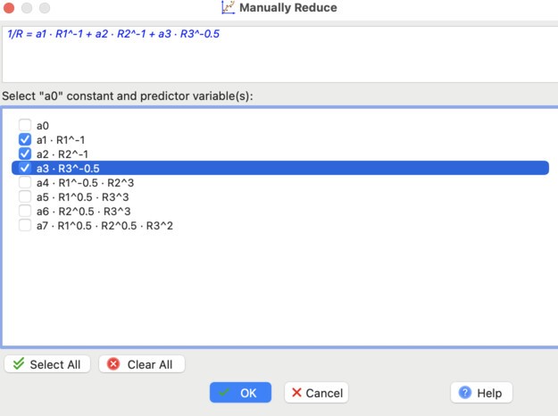 Reduction of the equivalent resistance model