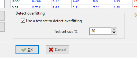 ndCurveMaster Overfitting Program Option